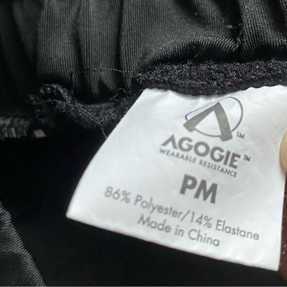 Agogie Wearable Resistance +40 Pants Black Stretchy Womens Size PM Petite Medium - Picture 8 of 8